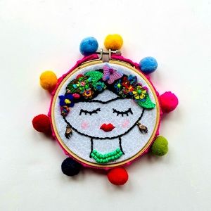 🪡🧵Frida Kahlo Embroidery Sequin Beaded Wall Decor Wall ornament🧵🪡